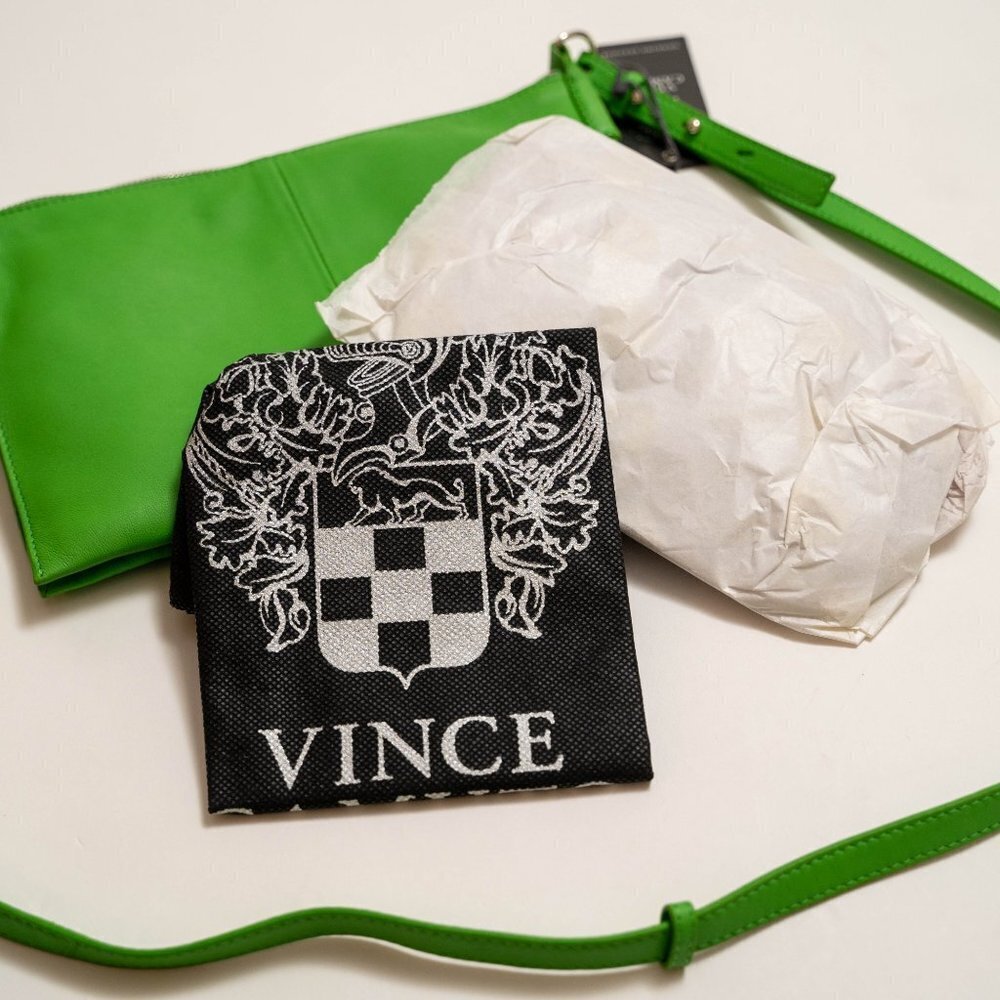 NWT Vince Camuto Green Leather Crossbody Bag - Picture 13 of 14